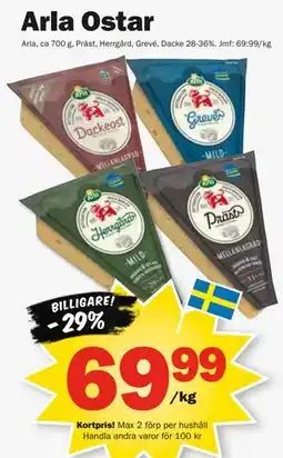 Pekås Arla Ostar, Medlemspris erbjuda