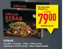 Willys KEBAB, Medlemspris erbjuda