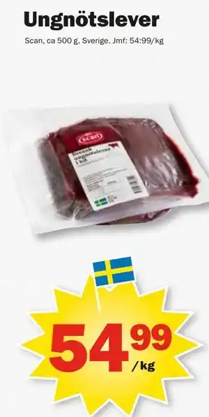 Pekås Ungnötslever erbjuda
