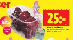 ICA Kvantum Plommon i korg erbjuda