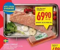 Willys Hemma FLÄSKYTTERFILÉ, Medlemspris erbjuda