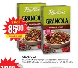 Willys GRANOLA erbjuda