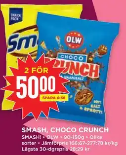 Willys SMASH, CHOCO CRUNCH erbjuda