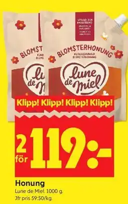 ICA Kvantum Honung erbjuda