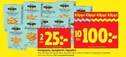 ICA Kvantum Kortpasta, Spaghetti, Capellini erbjuda