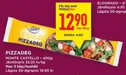 Willys Hemma PIZZADEG, Medlemspris erbjuda