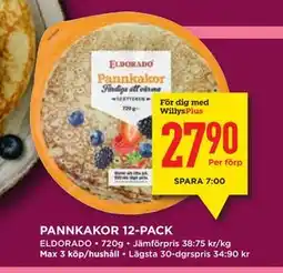Willys PANNKAKOR 12-PACK, Medlemspris erbjuda