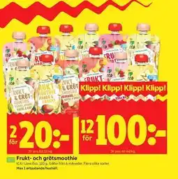 ICA Kvantum Frukt- och grötsmoothie erbjuda