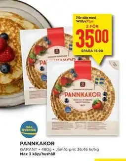 Willys Hemma PANNKAKOR, Medlemspris erbjuda
