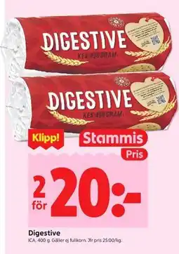 ICA Kvantum Digestive, Medlemspris erbjuda