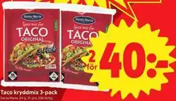 ICA Nära Taco kryddmix 3-pack erbjuda