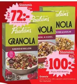 ICA Nära Granola, Medlemspris erbjuda
