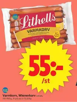 ICA Supermarket Varmkorv, Wienerkorv erbjuda