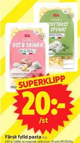 ICA Supermarket Färsk fylld pasta erbjuda