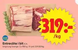 ICA Supermarket Entrecôte i bit erbjuda