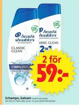 ICA Supermarket Schampo, balsam erbjuda