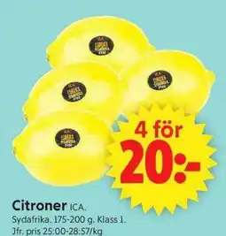 ICA Supermarket Citroner erbjuda