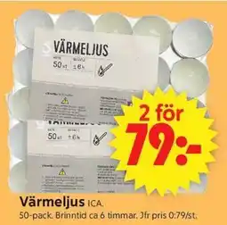 ICA Supermarket Värmeljus erbjuda