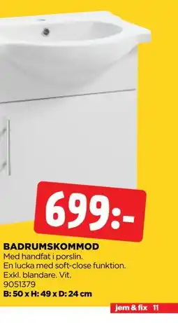 Jem&Fix BADRUMSKOMMOD erbjuda