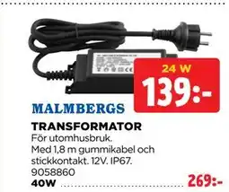 Jem&Fix MALMBERGS TRANSFORMATOR erbjuda