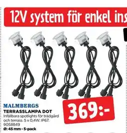 Jem&Fix MALMBERGS TERRASSLAMPA DOT erbjuda