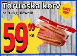 Supergrossen Torunska korv erbjuda