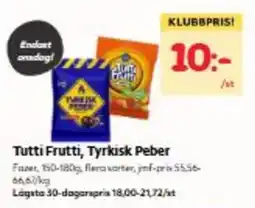 Hemköp Tutti Frutti, Tyrkisk Peber erbjuda