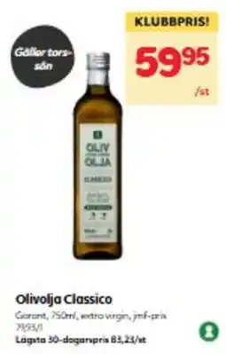 Hemköp Garant olivolja classico erbjuda