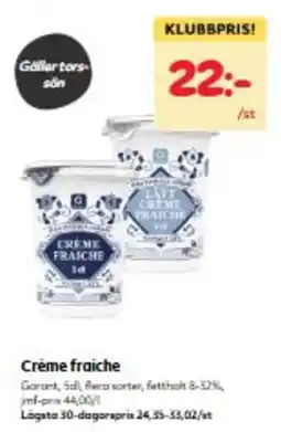 Hemköp Garant crème fraiche erbjuda