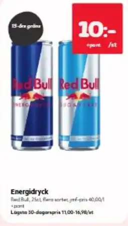 Hemköp Red Bull energidryck erbjuda
