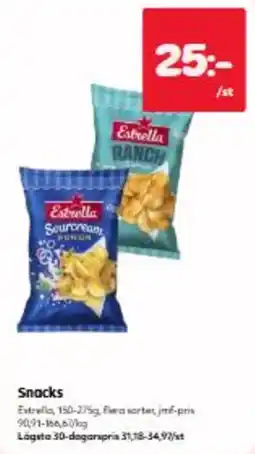 Hemköp Estrella snacks erbjuda