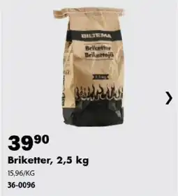 Biltema Biltema briketter erbjuda