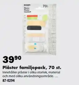 Biltema Plåster familjepack erbjuda