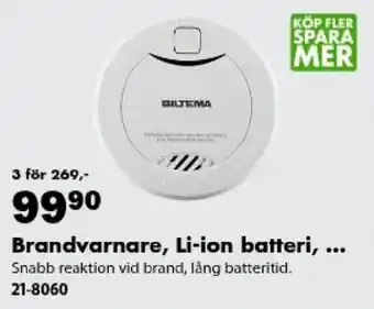 Brandvarnare, Li-ion batteri