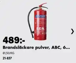 Biltema Brandsläckare pulver abc erbjuda