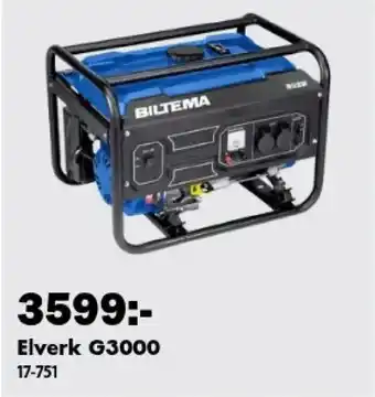Biltema elverk g3000