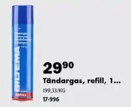 Biltema Biltema tändargas refill erbjuda