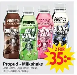 Matöppet Propud - Milkshake erbjuda