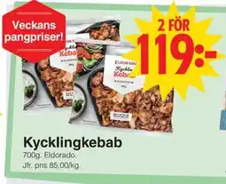 Matöppet Kycklingkebab erbjuda