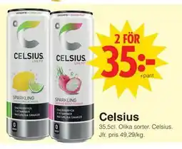 Matöppet Celsius erbjuda