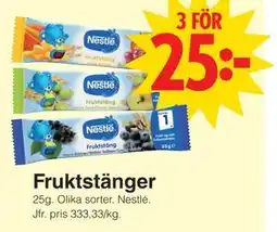 Matöppet Fruktstänger erbjuda