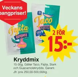 Matöppet Kryddmix erbjuda