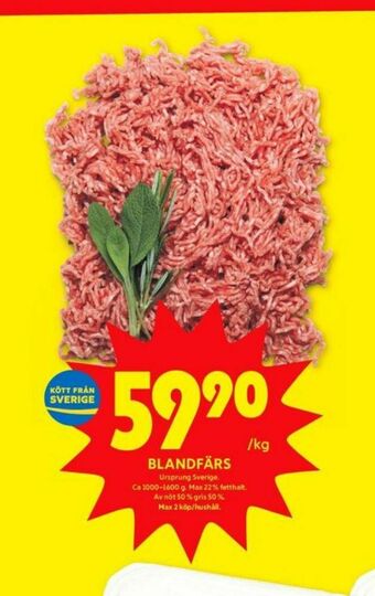 ICA Kvantum Blandfärs erbjuda