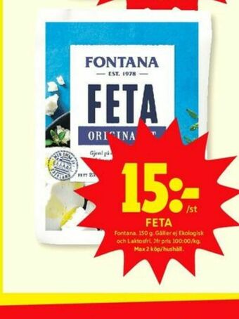 ICA Kvantum Fontana Fetaost erbjuda