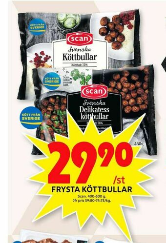 ICA Maxi Scan Köttbullar erbjuda