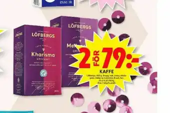 ICA Maxi Löfbergs Lila Kaffe malet erbjuda