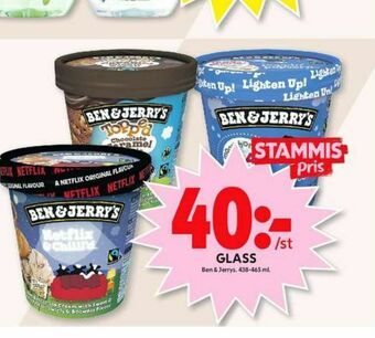ICA Maxi Ben & Jerrys Glass erbjuda