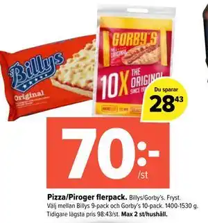 Pizza/Piroger flerpack