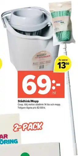 Coop Extra Städhink/Mopp erbjuda