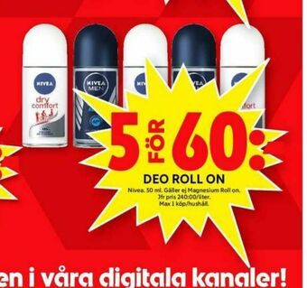 ICA Maxi Nivea Deodorant erbjuda